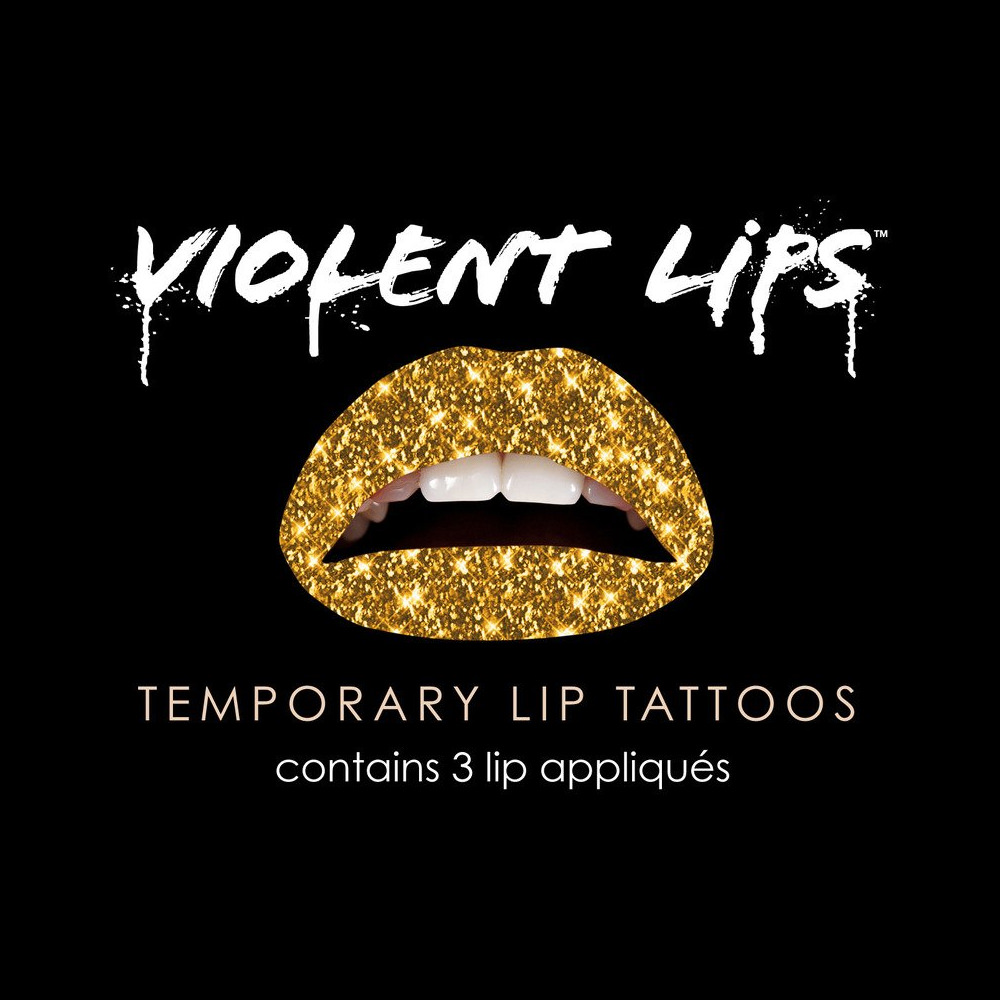 Gold Glitteratti Lip Tattoo-